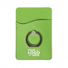 Leatherete Cell Phone Wallet with Finger Ring Grip Stand